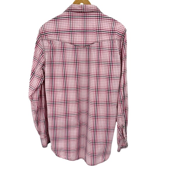Larry Mahan Mens Size Medium Plaid Long Sleeve Shirt Pearl Snap Western Cowboy - Picture 3 of 8
